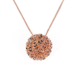 Lange Kugelkette mit kleinen Blumen