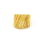 Anello con fascia e righine - KLK