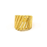 Anello con fascia e righine - KLK