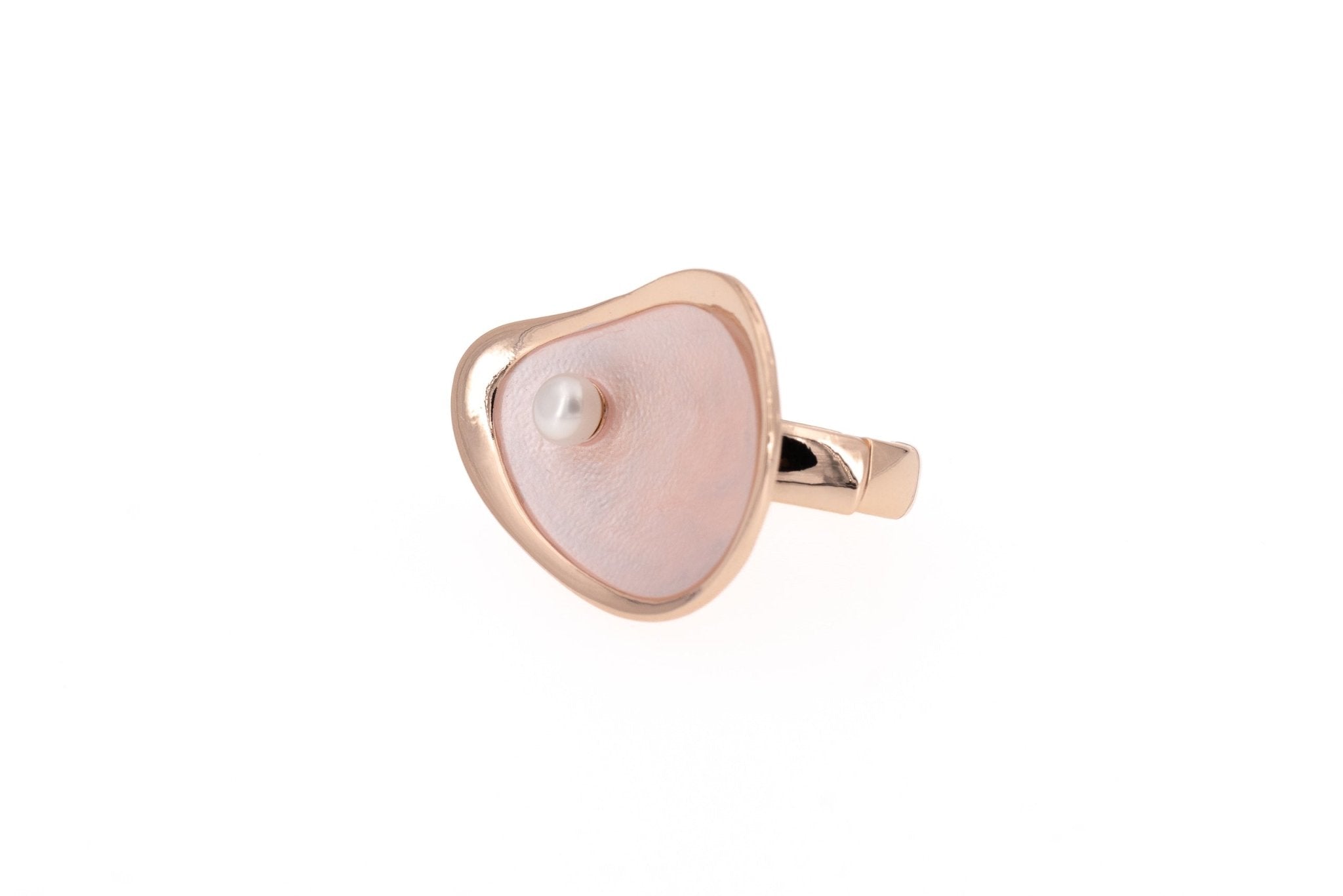 Anello goccia con perla - KLK