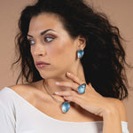 Anello goccia con perla - KLK