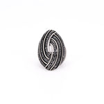 Anello ovale cristalli - KLK