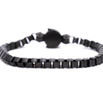 Bracciale catena acciaio nero - KLK