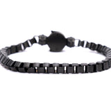 Bracciale catena acciaio nero - KLK