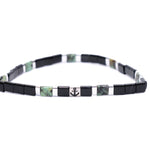 Bracciale elastico pietre quadrate - KLK