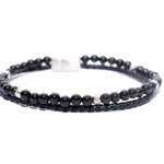 Bracciale fili acciai pelle e agata - KLK