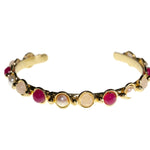 Bracciale multi pietrine rosa - KLK
