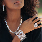 Bracciale multi quadretti lucido - KLK