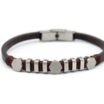 Bracciale pelle e esagoni - KLK