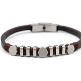 Bracciale pelle e esagoni - KLK