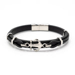 Bracciale pelle uomo ancora - KLK