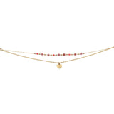 Bracciale pietrine e cuore - KLK