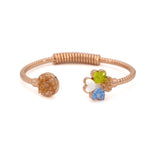 Bracciale quadrifoglio vetro - KLK