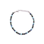 Bracciale tubini pietre blu nere - KLK