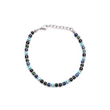 Bracciale tubini pietre blu nere - KLK