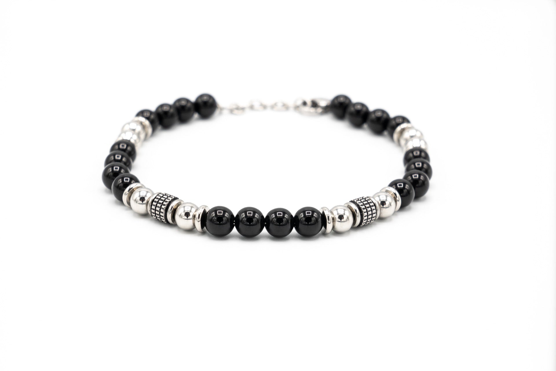 Bracciale uomo palline onice - KLK