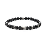 Bracciale uomo palline onice nero - KLK