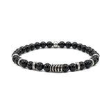 Bracciale uomo palline onice nero - KLK