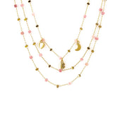 Collana acciaio tre fili ciondolini - KLK