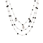 Collana acciaio tre fili ciondolini - KLK