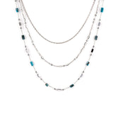 Collana acciaio tre fili tubini - KLK