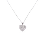 Collana argento cuore zirconcini - KLK