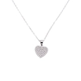 Collana argento cuore zirconcini - KLK