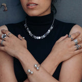 Collana con spirali e resina - KLK