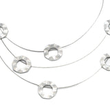 Collana corta cerchi martellati - KLK