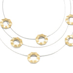 Collana corta cerchi martellati - KLK