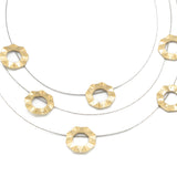 Collana corta cerchi martellati - KLK