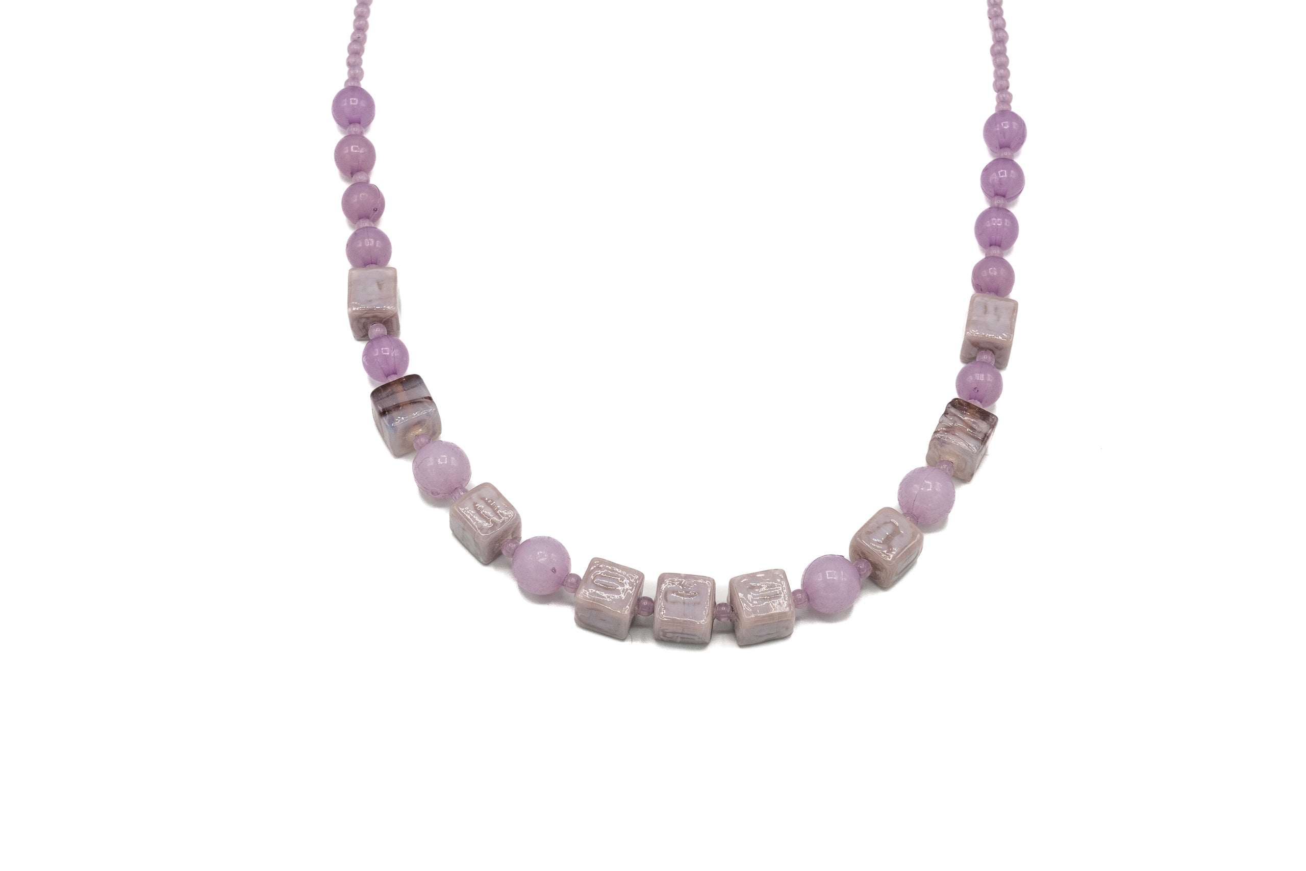 Collana corta cubetti vetro - KLK