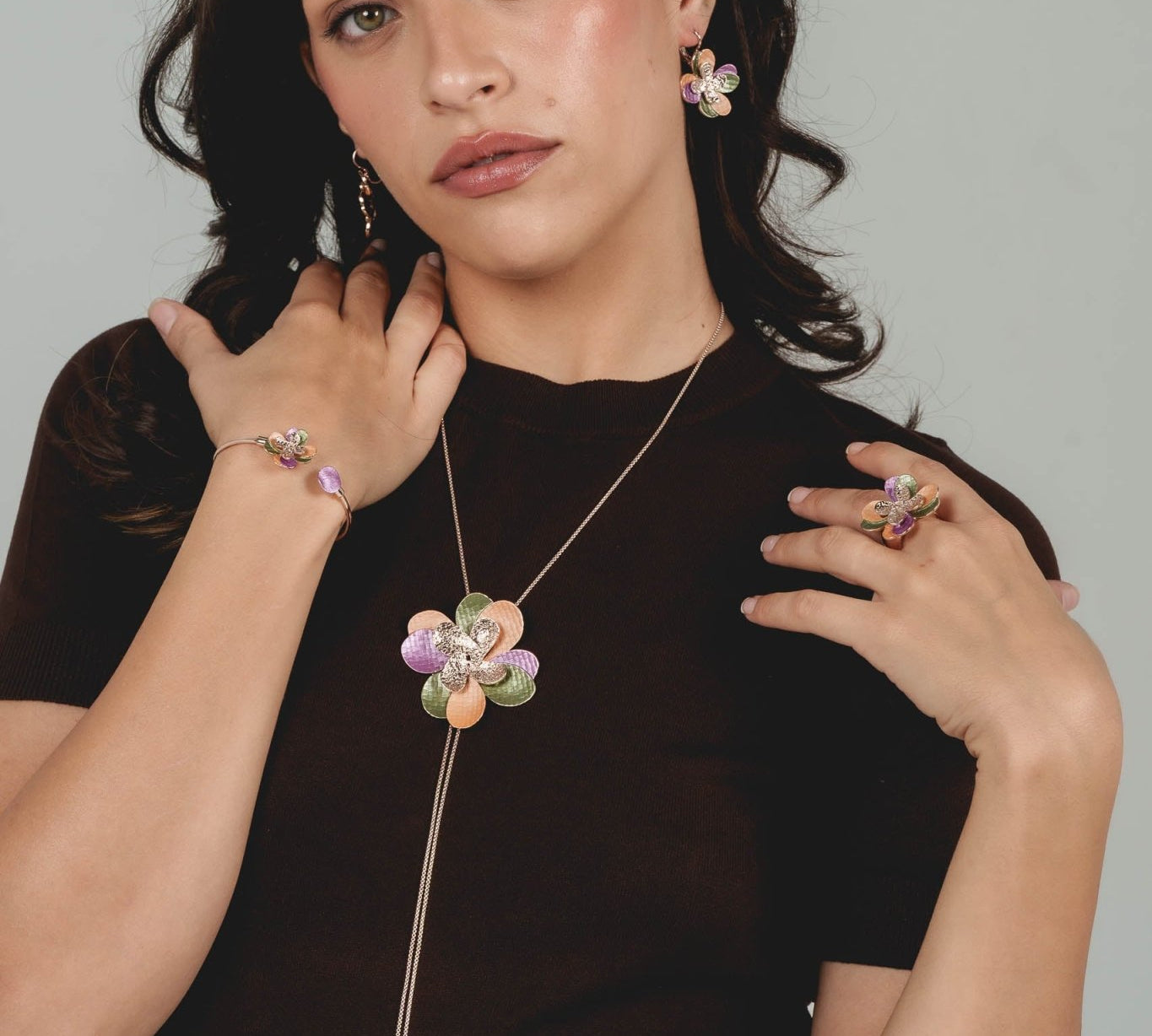 Collana doppio fiore - KLK