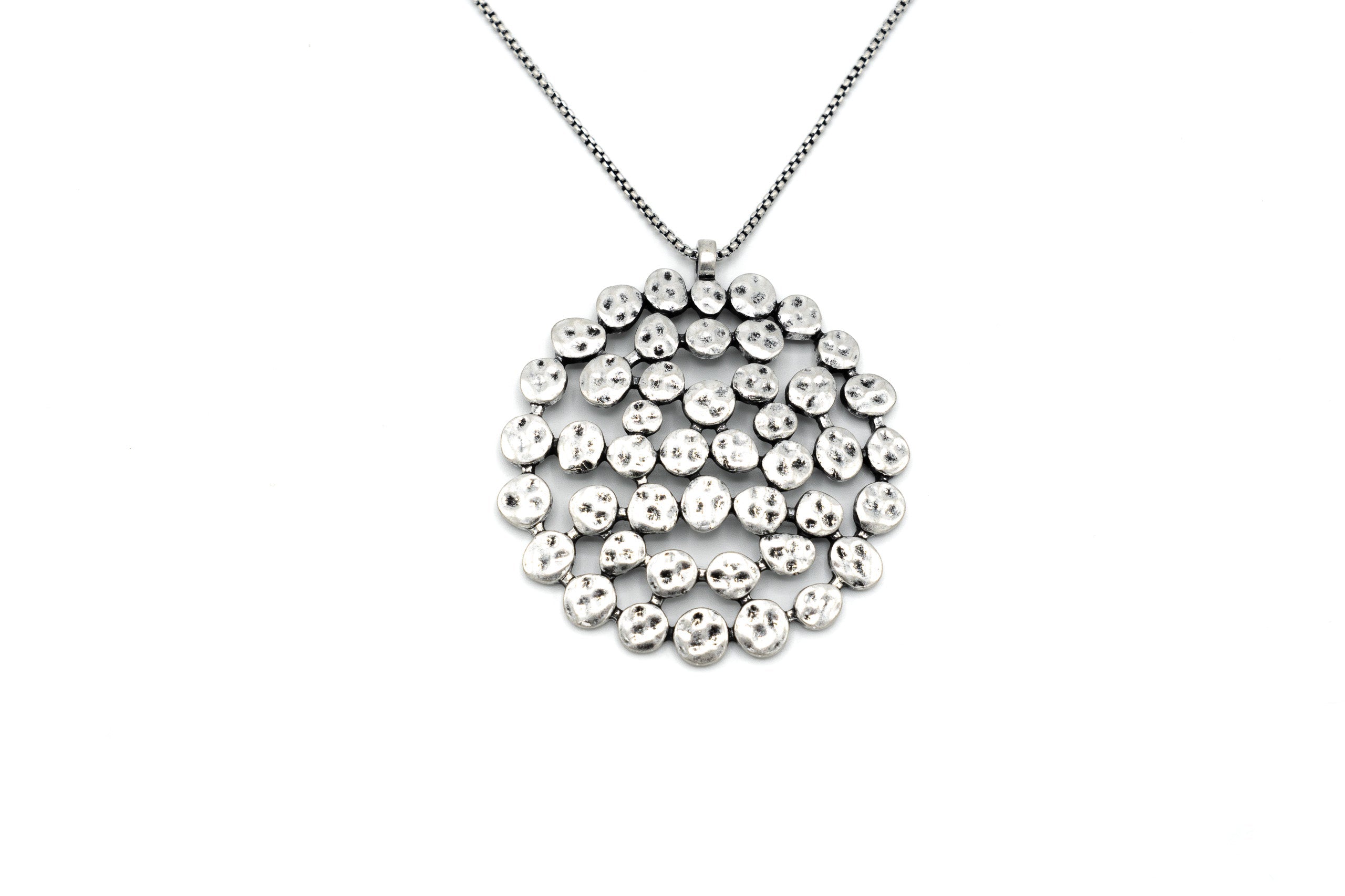 Collana lunga sassolini martellati - KLK