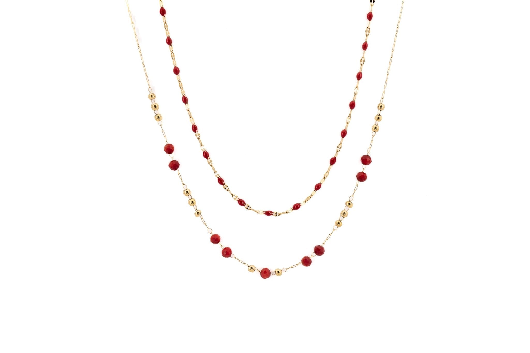 Collana pietrine doppio filo - KLK