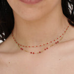 Collana pietrine doppio filo - KLK