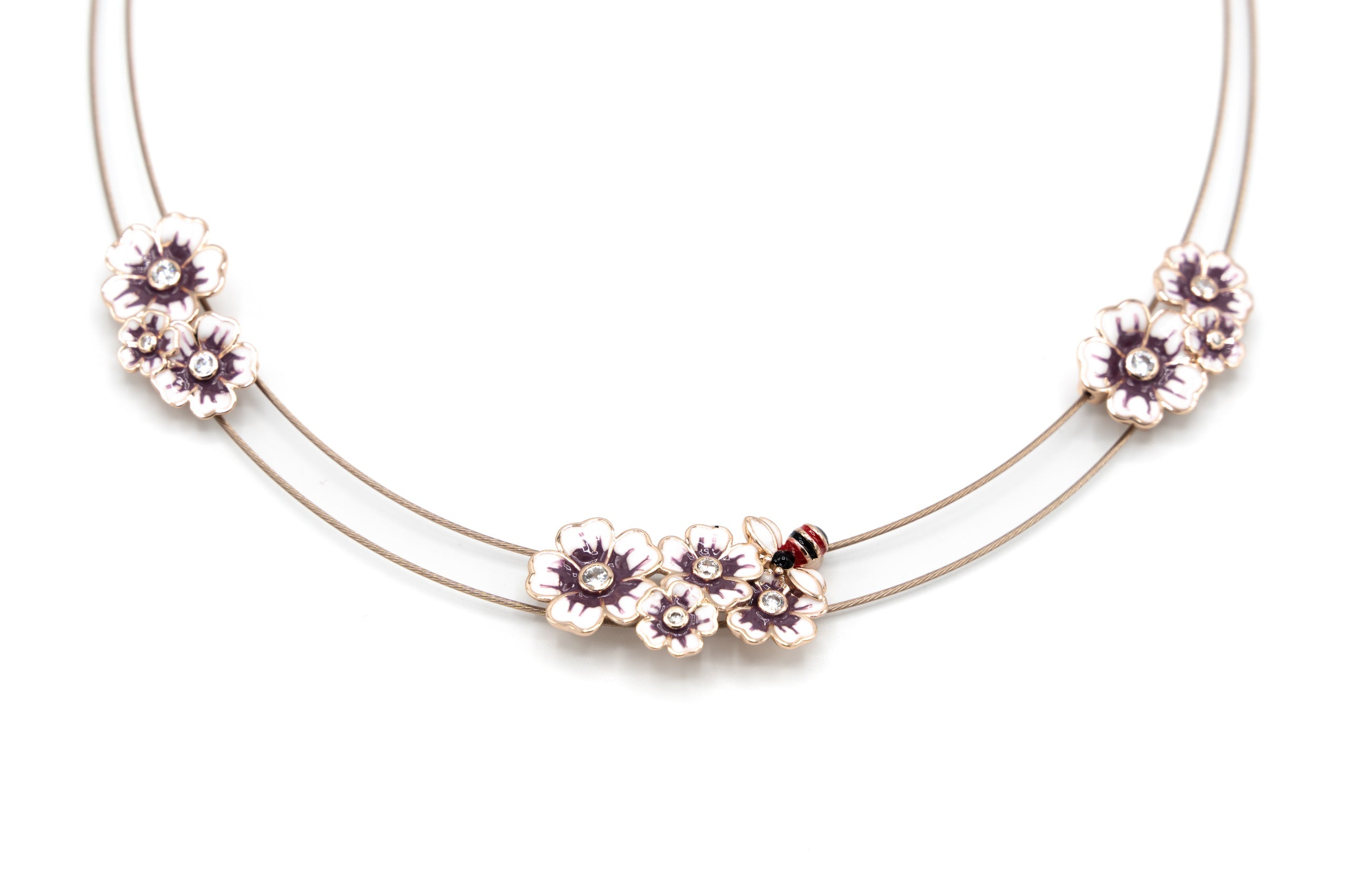 Girocollo apetta e fiori - KLK