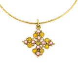 Girocollo croce pietre - KLK