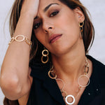 Girocollo multi anelli satinati - KLK