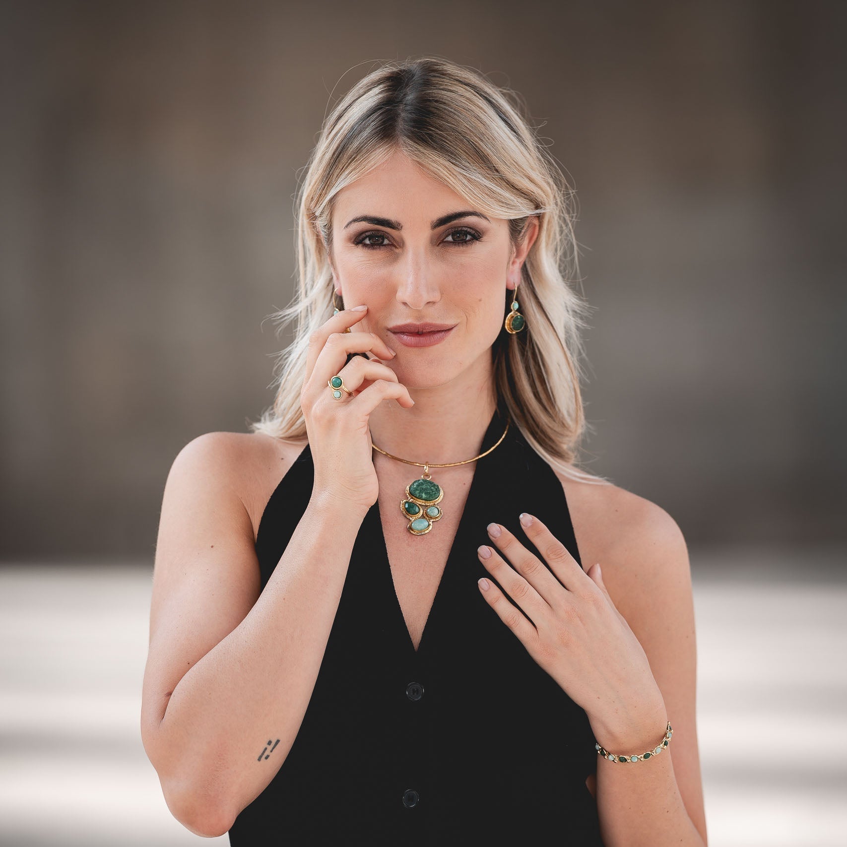 Girocollo pietre astratta - KLK