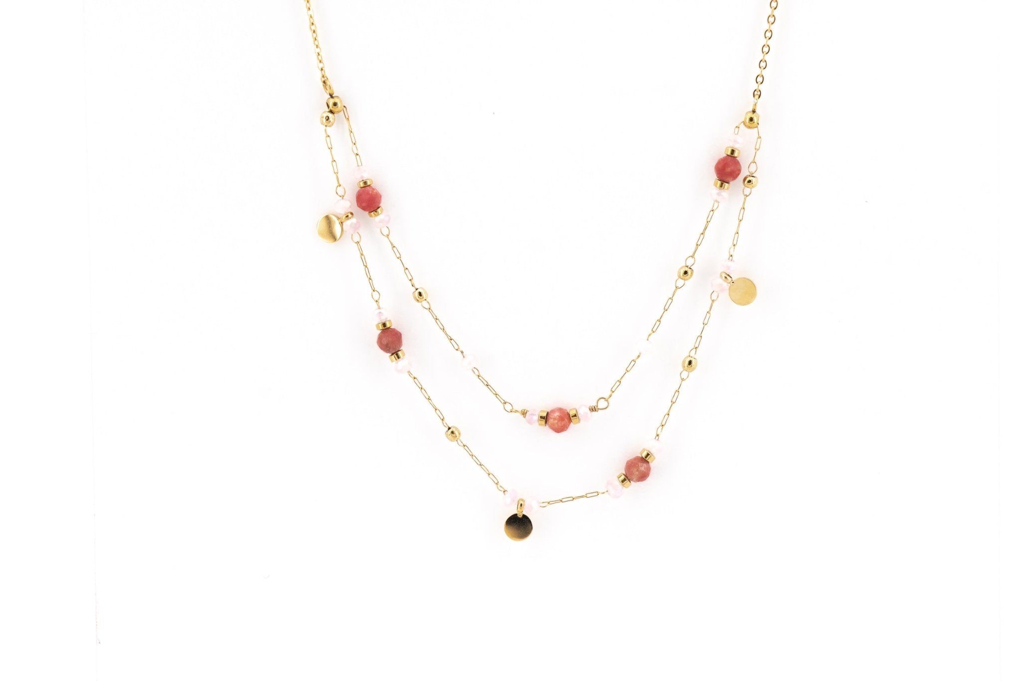 Girocollo pietrine doppio filo - KLK