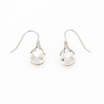 Orecchini argento goccia rodiata - KLK