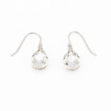 Orecchini argento goccia rodiata - KLK