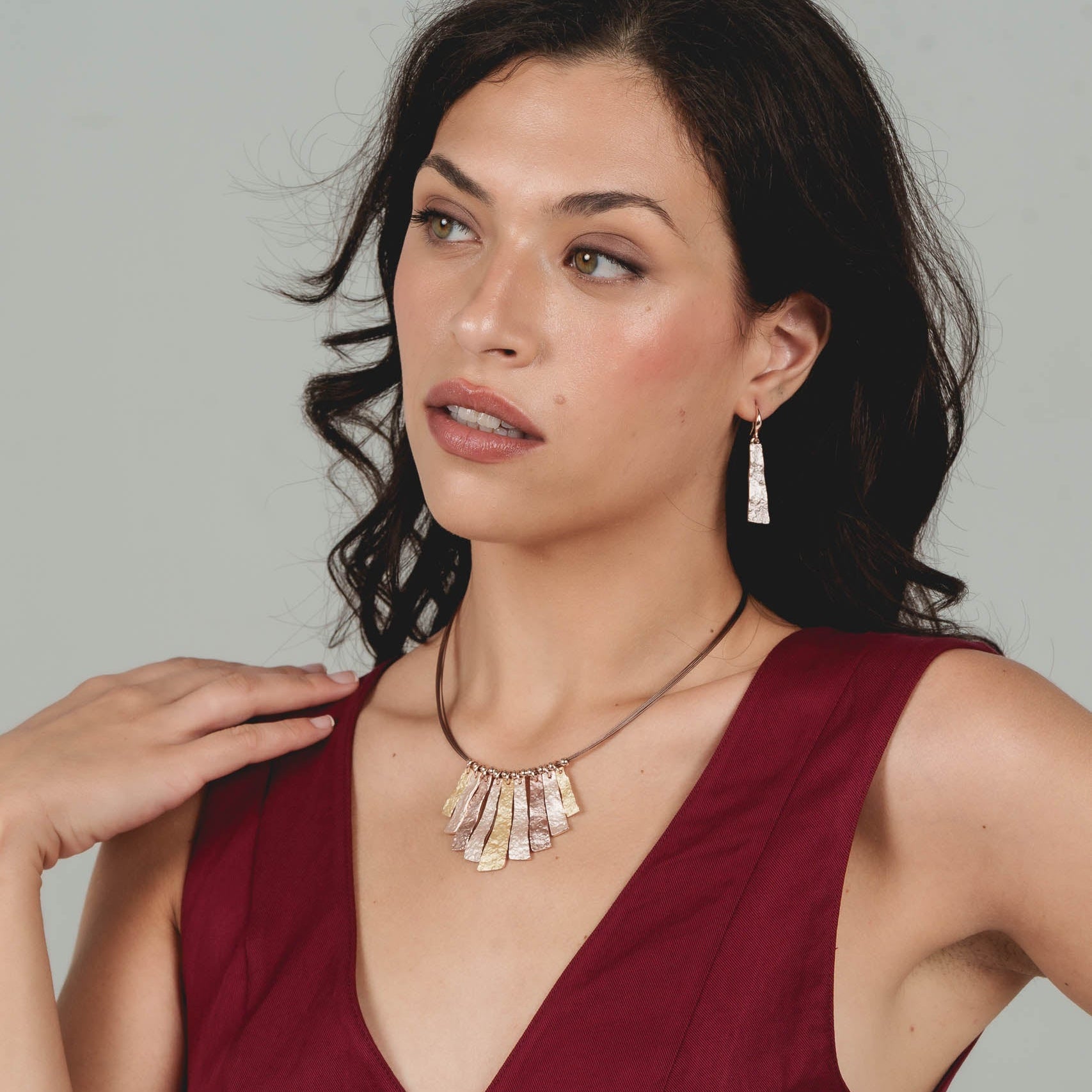 Orecchini barretta pendente - KLK