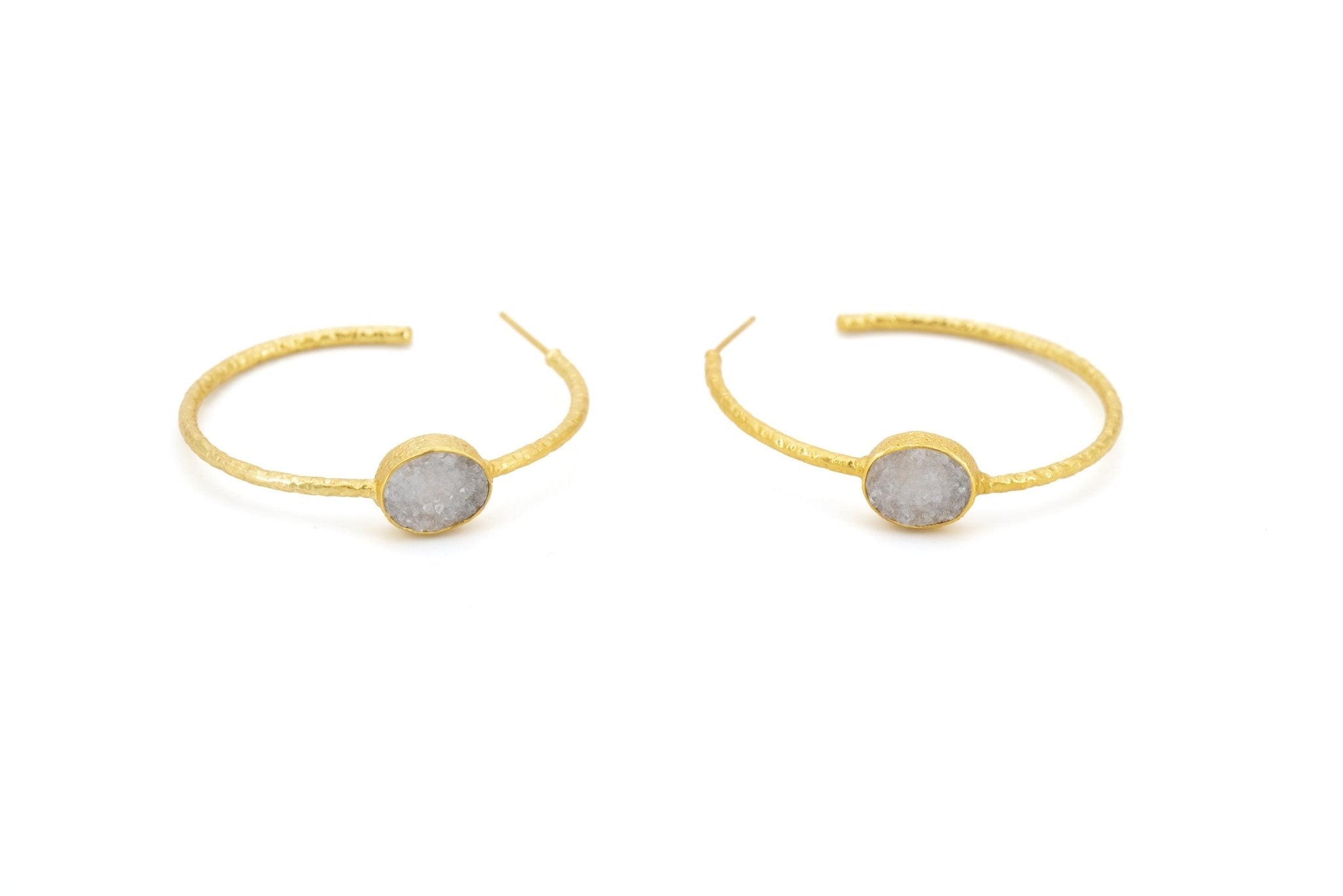 Orecchini cerchio agata - KLK