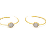 Orecchini cerchio agata - KLK