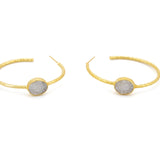 Orecchini cerchio agata - KLK