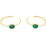 Orecchini cerchio agata - KLK