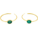 Orecchini cerchio agata - KLK