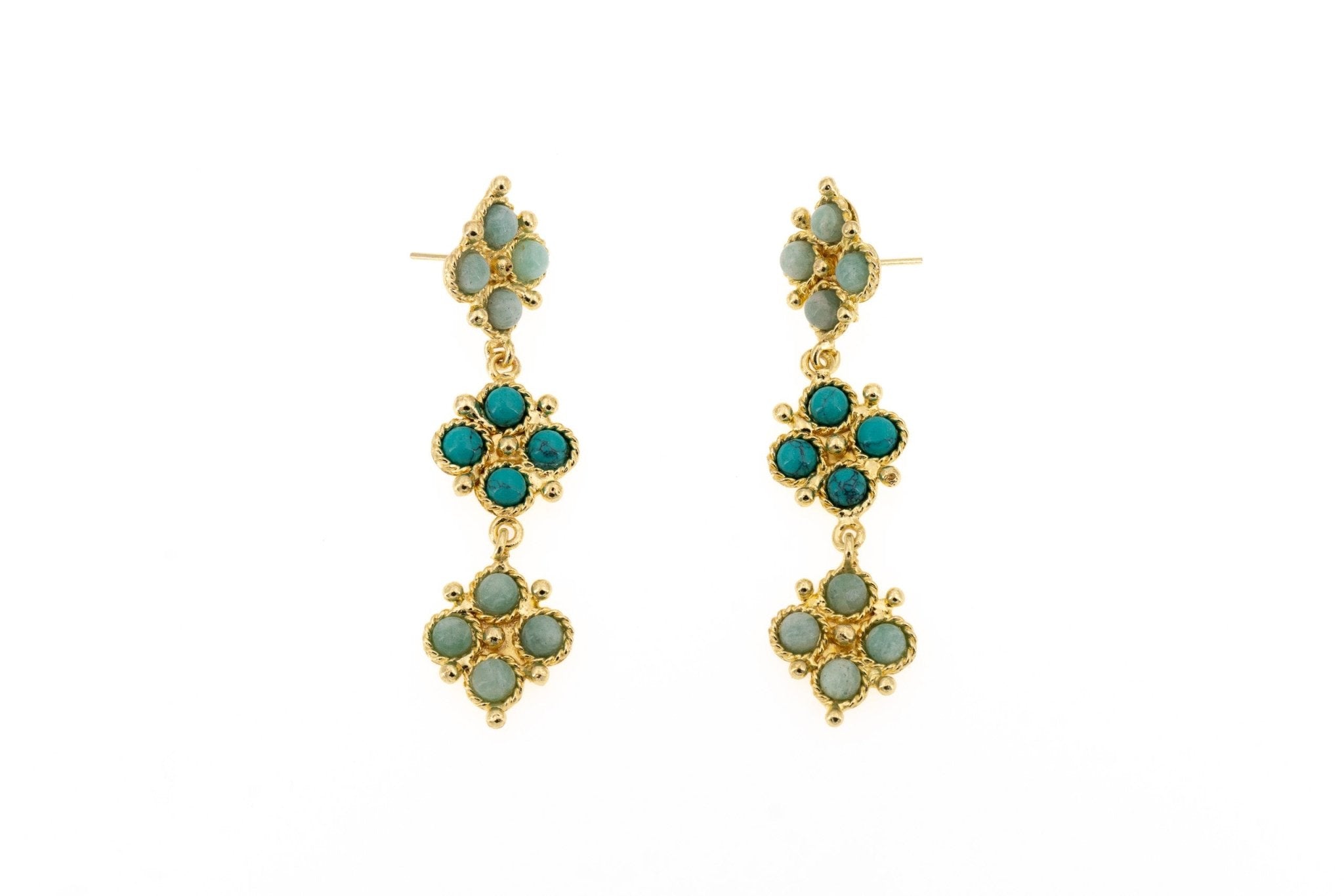 Orecchini croce pietre - KLK